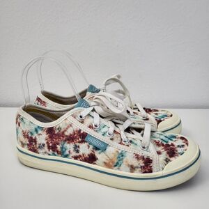KEEN Elsa Womens 8 Tie Dye Canvas Casual White Sneakers Outdoors Comfort